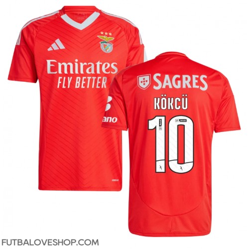 Dres Benfica Orkun Kokcu #10 Domáci 2024-25 Krátky Rukáv